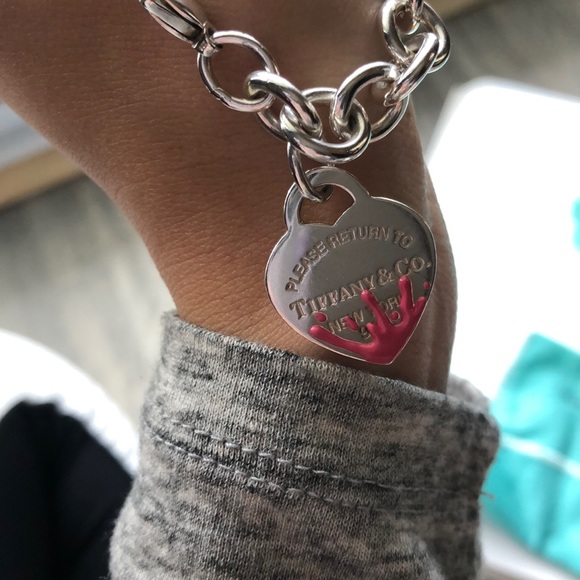 Tiffany Co Pink Color Splash Heart 